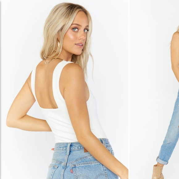 SHOW ME YOUR MUMU Dory Bodysuit in White. Size Medium - Picture 4 of 12